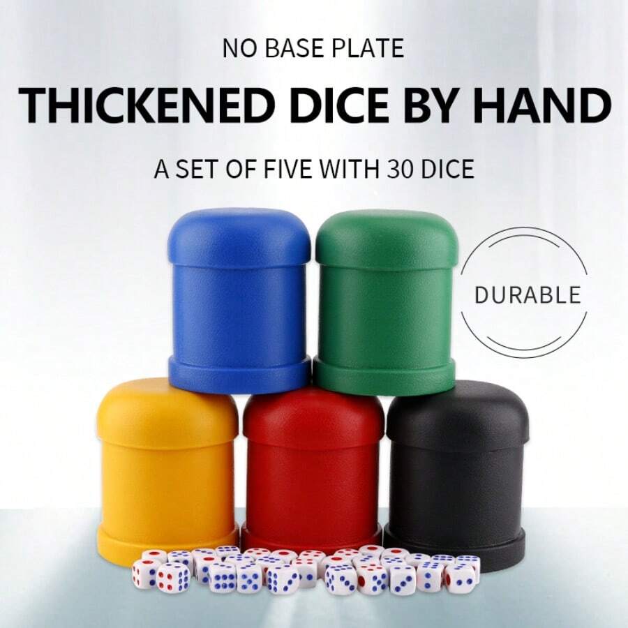 Dice Cup With Dice, Suitable For Bar Parties Yahtzee Farkle Dice Game