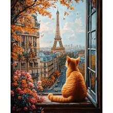 1/2pcs 5D Diamond Painting Kit, Round Full Drill Canvas, Animal Theme Bunny Artwork, Mosaic Craft Wall Art For Home Decor, DIY Diamond Art For Beginners, Frameless 30x40cm, Ideal For New Year Gift
