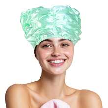 1 件缎面睡帽，可调节睡帽，女士和男士缎面睡帽，睡觉时舒适包裹头发，柔软的帽子