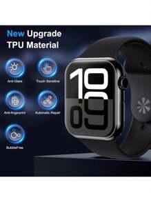 6pcs/Set Hydrogel Screen Protector Film Compatible With Apple Watch 49mm, 45mm, 41mm, 40mm, 44mm, 46mm And 42mm. This Soft Film Is Not Glass, Compatible With Apple Watch Series 10, 9, 8, 7, 6, 5, 4 And SE Accessories. Screen Protection Essentials, Applicable To Daily Shield, Office, Home Watch Screen Protector Watch Cover Watch Accessories Waterproof Shockproof Anti-Fall Anti-Fall Scratch Resistant Anti-Fingerprint Full Cover