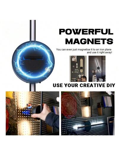 1pc Moderne Zwart Wand Lamp Remote Control 50cm Type Rechargeable, Magnetic Installation, Dimmable Temperature Adjustable, Perfect Bedroom, Study, Living Room, Stairwell Verlichting view 6