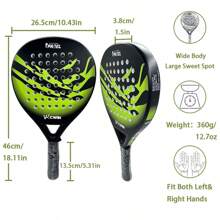 CWIN Kohlefaser Tennisschläger mit großem Rahmen, EVA Schaumstoffgriff, inklusive 1 Aufbewahrungstasche - ideal für Anfänger und fortgeschrittene Spieler, Tenniszubehör, modernes Tennisequipment, Kohlefasertennis-Schläger