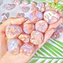 30g/50g/100g Pink Agate Natural Tumbled Crystal, Sakura Agate Natural Crystals Quartz Minerals, Table Decoration,Very Beautiful Pink Stone, DIY Decorative Stone, Best Gift For Her - Pink - View 3