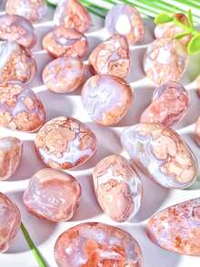 30g/50g/100g Pink Agate Natural Tumbled Crystal, Sakura Agate Natural Crystals Quartz Minerals, Table Decoration,Very Beautiful Pink Stone, DIY Decorative Stone, Best Gift For Her - Pink - View 9