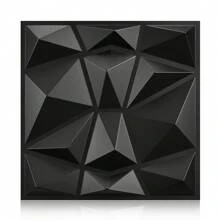 Aadesh 3D Lightweight PVC Wall Paneling, (Free Roll Of Installation Tape), For Interior Wall Decoration, Geometric Texture Patterns, For Living Room, Lobby, Bedroom, Hotel, Office, Game Room, TV Backdrop, Etc., Size 11.8 X 11.8 Inches