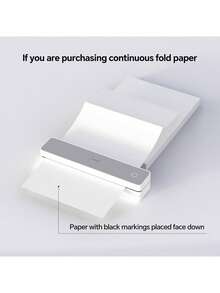 200 Sheets 8.5 X 11 Inches Thermal Printing Paper, Compatible With HPRT MT610 Pro And Other Portable Printers - White - View 2