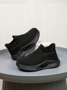 1 Paio Di Calzini Sportivi Per Bambini, Calze Morbide E Bre Ammortizzanti Asciugatura Rapida Leggero Design Antiscivolo senza lacci, Stile Casual Adatto Per R, A Righe, Per Strada/Sciocco