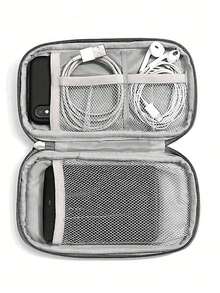 1 Peça Bolsa de Armazenamento Digital Multifuncional, Organizador de Cabos para Power Bank, Cabos, Pen Drive USB, Fones de Ouvido, Carregador, Caixa de Armazenamento à Prova d'Água, Carregador de Laptop, Mouse, Presente de Natal e Dia dos Namorados