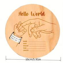 Brazalete de hospital para recién nacido con grabado como recuerdo, regalo personalizado para bebé, tablero de fibra de madera cortado con láser, brazalete conmemorativo del embarazo para el Día de la Madre y el Día del Padre