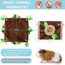 New Product Launch Guinea Pig Hideout Fleece Rat Tunnel Hammock Set House Cage Accessories For Chinchilla Hamster Hedgehog Squirrel Small Animals For Playing Sleeping - as pic - View 2