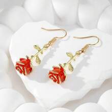 Pendientes con gota de aceite de estilo europeo y americano exquisitos para mujeres, joyería sencilla y suave para uso diario, regalo de vacaciones, aniversario o compras