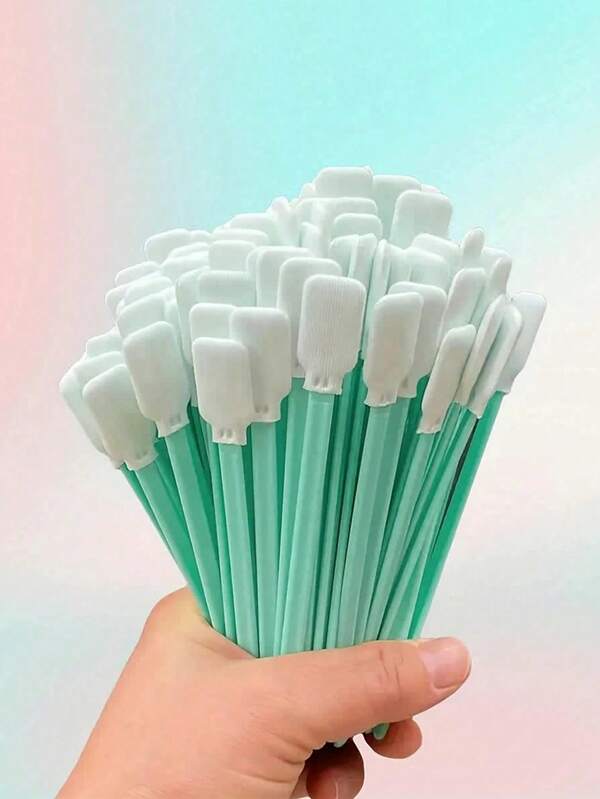 Precision Cleaning Brush, Wiping Stick, Electronic Product Detail Cleaning Brush, Edge Processing Cleaning Brush, Lint-Free Polyester Fiber Head, Plastic Handle, Suitable For Printers, Optics, Cameras, Crafts And Car Detail Cleaning