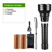 10000LM 强力 XHP160/XHP90 潜水手电筒 IPX8 水下灯专业水肺潜水手电筒 1000M 大功率 LED 手电筒