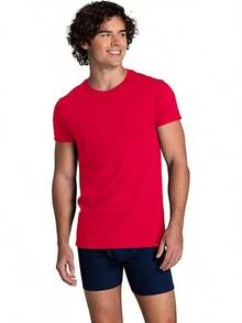 Men's Crew Tee Undershirts, Wicking,, Big & Tall Available - Warna Dapat Bervariasi - Paket 3 - View 5