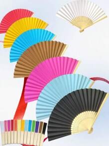 Abanico manual plegable de papel personalizado, portátil, suministros para fiestas y bodas. Abanico manual, regalo y decoración para bodas. Muy adecuado como regalo de fiesta y prop de fotos. Apropiado para decorar restaurantes, paredes, bodas, fiestas, duchas nupciales, fiestas de cumpleaños, despedidas de soltera, regalos de fiestas de boda.