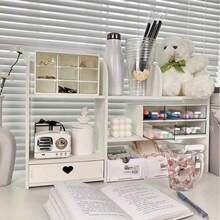 1 kệ để đồ để bàn nhiều tầng, giá đựng mỹ phẩm trang điểm, kệ hai lớp dung tích lớn - Nhiều màu - Xem 4