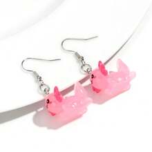 1 paire de boucles d'oreilles cloutées en acrylique mignonnes en forme de lézard, boucles d'oreilles mode animal gecko, conviennent pour le port quotidien et les soirées pour femmes