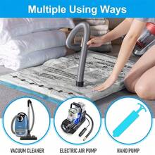 Portable Reusable Vacuum Storage Bags, Space Saving Compression Bags, Dustproof, Moisture Proof, Moth Proof, Suitable For Clothes, Bedding, Shirts, Bedroom, Wardrobe, Bathroom, Outdoor Gear - Clear - View 9