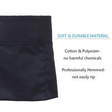 3/1pc Server Apron With 3 Pockets, Oil & Water Resistant Short Waist Apron For Female Waitress - Black - Black - View 9