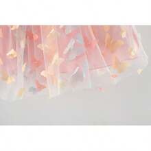 Angel Wing Princess Dress For Girls, Shiny Sequin Party, Summer Fairy Costume - Baby Pink - View 7