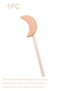 1 件手工制作的木制魔杖套装 - 星形、心形和月亮形状，适合派对礼品、通用节日装饰和一般用途 - 木質色 - 查看 8