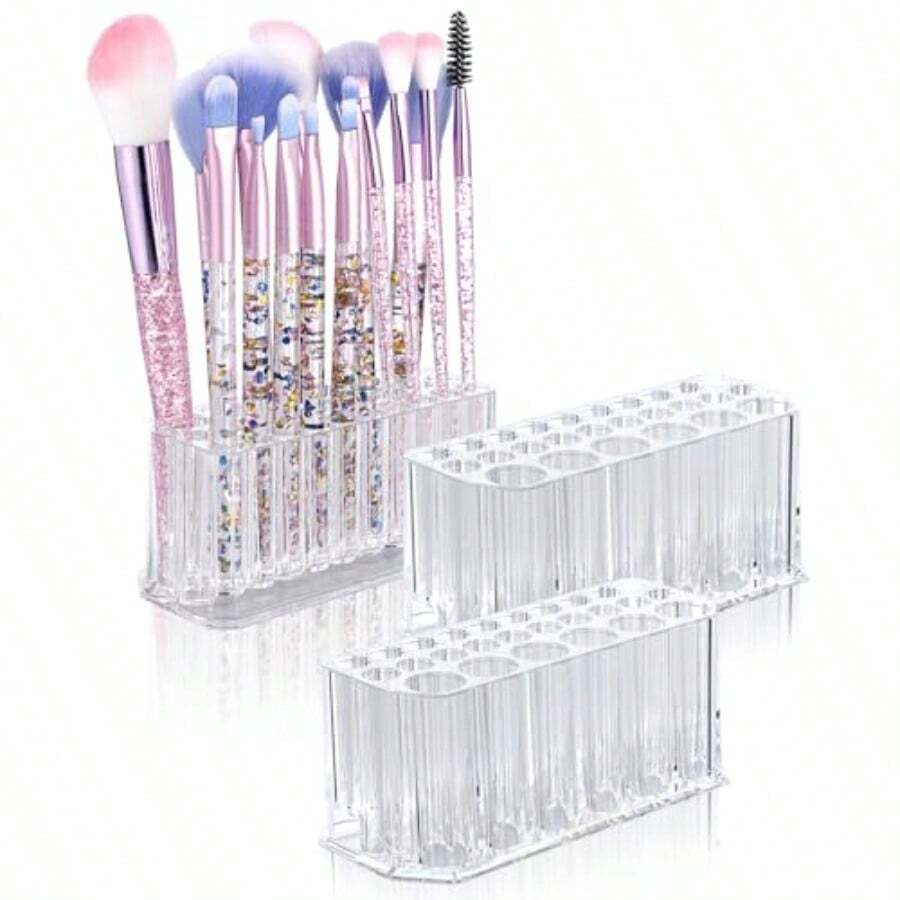 CZ 3 Pcs Acrylic Eyeliner Organizer Lip Liner Organizer 26 Space Storage 20 Standard 6 Jumbo Cosmetic Pencil Makeup Display Case Refillable Container Clear Cosmetic Storage Display Holder  1613 - như hình ảnh - Xem 1
