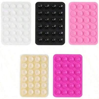 حامل هاتف متعدد الوظائف من السيليكون مزود بشفط، لاصق لا انزلاقي، محمول قابل للفصل بشكل مربع، مناسب لمعظم الهواتف، للتقاط صور سيلفي وتسجيل فيديو بدون استخدام اليدين، متوافق مع آيفون وهواتف أندرويد، هدية للعيد الميلاد والعائلة والأصدقاء