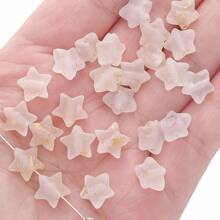 50 piezas Cuentas de estrella de acrílico elegantes, acabado brillante y mate, colores surtidos, adecuadas para hacer joyas DIY, pulseras y collares