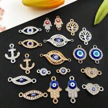10pcs Alloy Charm Evil Eye Diy Pendant Jewelry Accessories Multi Colors Evil Eye Necklace Pendant