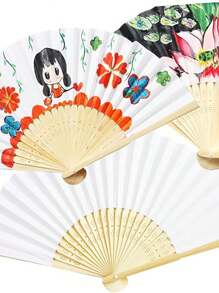 Abanico manual plegable de papel personalizado, portátil, suministros para fiestas y bodas. Abanico manual, regalo y decoración para bodas. Muy adecuado como regalo de fiesta y prop de fotos. Apropiado para decorar restaurantes, paredes, bodas, fiestas, duchas nupciales, fiestas de cumpleaños, despedidas de soltera, regalos de fiestas de boda.