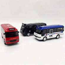 1 Pc Cool Bus Toy, Realistic Open-Door Bus Model - Inertia And Impact Resistant Simulation Bus Toy With Sound And Light Effects - Perfect Creative Birthday, And Christmas Gift For Kids,Back To School - Multicolor - View 8