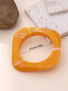 1pc Women Color Gradient Elegant High-End Asymmetrical Shaped Versatile Simple Bracelet, Suitable For Everyday Wear