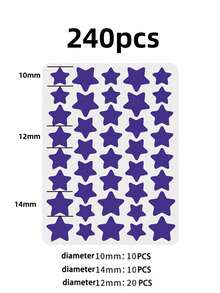 40pcs 240pcs Face Pimple Patches Covering Colored Stickers Hydrogel Patches Photo Essentials Star Shaped Decor Stickers For Concealing Blemishes And Imperfections Easy Peel Off Suitable For Various Parties And Fun Events Star Shaped Decor Stickers Holiday Party Gift Idea Cute Star Shaped Colorful DIY Stickers , Back To School Gifts - Multicolor - View 11
