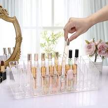 CZ Rollerball Perfume Organizer 44 Spaces Clear Acrylic Perfume Storage Holder Beauty Scent Holder Essential Oil Storage Holder Organizer Makeup Lipgloss Lipstick Display Case  1613 - Trong sáng - Xem 3