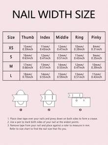 45 毫米超长方形指甲手工按压式指甲带蝴蝶饰物、手绘渐变水滴艺术图案和 3D 撞色设计 - 全覆盖 DIY 闪光人造指甲，10 件/包