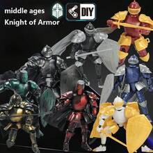 Multi-Jointed Posable Figurine, Medieval Knight Dual-Mode Armor Action Figure Model Toy, Suitable For Gamers. An Excellent Choice For Home, Office Decor, And Holiday Gifts. - Multicolor - View 2