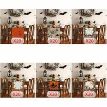 1pc Halloween Elemental Pattern Table Flag, Made Of 72 Inch Knitted Polyester Fiber, Used For Holiday Gathering Tables, Home Kitchen Decoration Gatherings, And Gifts