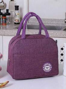 1pc Insulated Bento Bag, Lunch Box Bag, Large-Capacity Insulated Bento Bag, Student Meal Bag, Waterproof And Oil-Proof, Office Worker Meal Bag, Thickened Aluminum Foil Bag, Waterproof Meal Bag, Meal Bag, Bento Bag, Oxford Cloth Insulated Bag, Work Takeout Packing Bag, Lunch And Picnic Preservation Insulated Bag, Ice Bag