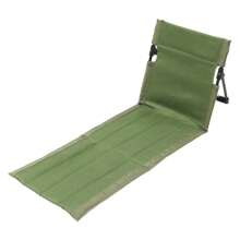 Tragbarer Outdoor Camping Stuhl, Garten Park einzelner lässiger Relaxstuhl mit Rückenlehne und Kissen, Picknick Camping klappbarer Strandsessel