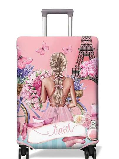 Stretch Suitcase Cover, Waterproof Luggage Protector, Trolley Travel Bag Dust Cover With Handles Travel Essentials Travel Accessories Vacation Summer Holiday Back To School Bag For School School Accessories School Stuff