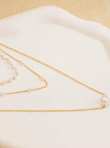 1 pieza Collar de cadena delicado con diseño minimalista y vintage de hueso de serpiente, versátil