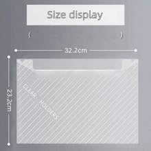 1pc/10pcs A4 Thick Capacity Storage File Folders, Transparent Striped Button Document Bag, A4 File Folder, Student Supplies Folder, Test Paper Storage Bag, Business File Folder, Snap Closure Organizer, Colored Plastic File Folder, Thick PP Material, Anti-Stain Office Pouch, Classroom/Graduation Gift,School Supplies,Back To School