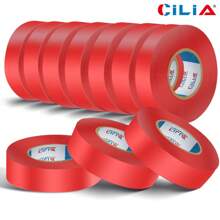 CILIA 10 Pcs Electrical Insulation Tape ,19 Mm X 25 M 10 Pieces PVC Repair And Bonding, Adhesive Tape, 7 Colours For Voltages Up To 6 KV, Professional Electrical, Flexible, Self-Extinguishing