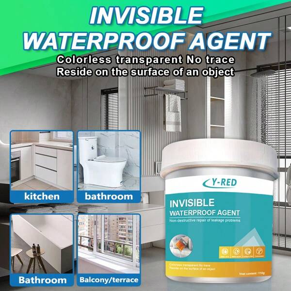 1 botella de agente impermeabilizante invisible, sellador aislante impermeable, adhesivo transparente reparador de fugas, agente sellador de unión súper resistente para impermeabilización invisible y anti-fugas