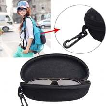 1/2/3pcs Upgraded EVA Hard Shell Portable Eyeglass Case, Zipper Eyeglasses Protector Box For Women & Men, Sunglasses Case With Microfiber Cleaning Cloth, Suitable For Outdoor Sports, Cycling, Hiking, Travel, Birthday, Party Gift