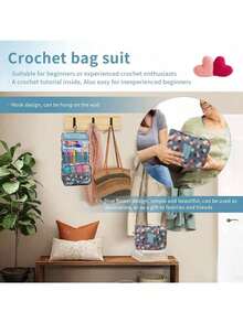 67 Kit De Ganchos Y Accesorios Para Tejer Crochet, Juego de ganchos de ganchillo, accesorios de herramientas de tejido en bolsa de PU, Kit de Ganchos y Accesorios para Tejer, Kits De Croché, paquete completo de , Pompón de lana*2,Ganchillo de mango suave*9, Marcadores de puntada*10, Ganchillo con mango de plástico*8, Anillos circulares de conteo Ppen*10, Dedal*1,Contador de filas*2, Calibre de tejer*1,regla suave*1,Protector de pinta de agujas*4, Titular de la puntada*3, Cortar con tijeras*1, aguja de ojo grande*6,lana*5, Agujas con forma de lazo*3, Bolsa de almacenamiento*1,set Kit de hilo y herramientas de ganchillo para principiantes, incluye ganchos de ganchillo ergonómicos de agarre suave y bolsa de tote con patrón de flor, ideal para principiantes y aprendices de ganchillo, regalo para mujeres,adecuado para principiantes, textiles hechos a mano, regalos de cumpleaños - Multicolor - Ver 11