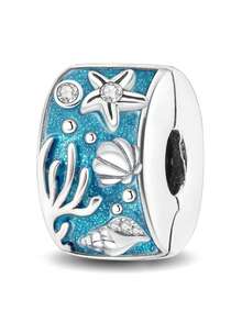 1 件时尚闪亮水母吊坠饰品适用于手链 DIY 女士珠宝 - 銀色 - 查看 4