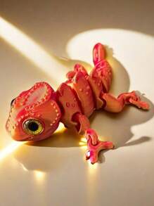 1pc 3D Printed Realistic Eyes Rainbow Chameleon Changing Color Model - Perfect Gift For Friends And Family - Art Desktop Decor - Flexible Limbs - Suitable For Party And Outdoor Display - Fish Tank Decor, Gift For Christmas, Valentine's Day (Eye Color Random),3d Printed,3d Printed Animals,