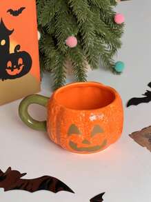 1/4 件创意万圣节陶瓷马克杯套装 - 鬼魂、南瓜、蝙蝠和猪图案咖啡杯 - 非常适合早餐牛奶和万圣节礼物 - 附赠精美礼盒
