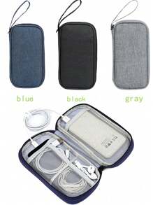 1 Peça Bolsa de Armazenamento Digital Multifuncional, Organizador de Cabos para Power Bank, Cabos, Pen Drive USB, Fones de Ouvido, Carregador, Caixa de Armazenamento à Prova d'Água, Carregador de Laptop, Mouse, Presente de Natal e Dia dos Namorados